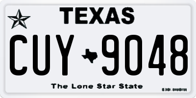 TX license plate CUY9048