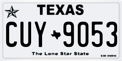 TX license plate CUY9053