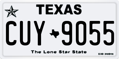 TX license plate CUY9055