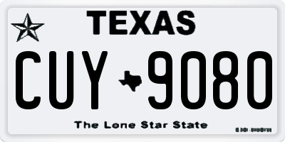 TX license plate CUY9080