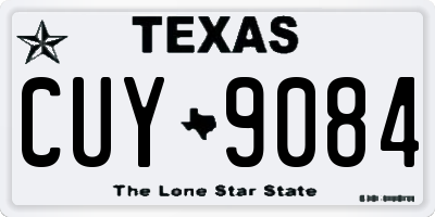 TX license plate CUY9084