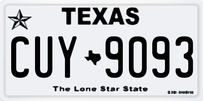 TX license plate CUY9093
