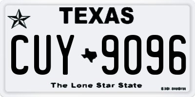 TX license plate CUY9096