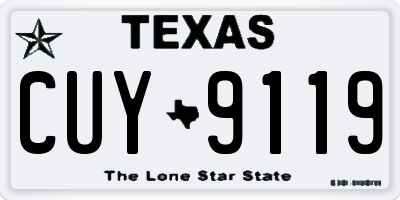 TX license plate CUY9119