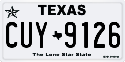 TX license plate CUY9126