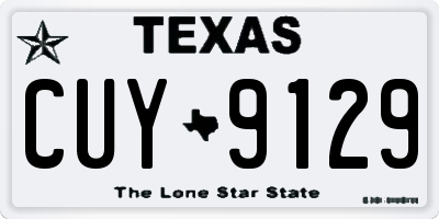 TX license plate CUY9129