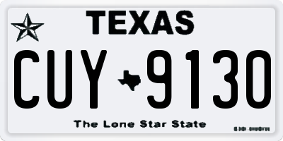 TX license plate CUY9130