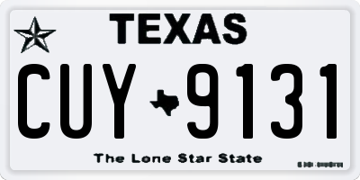 TX license plate CUY9131