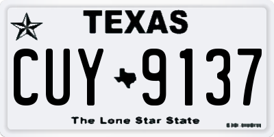 TX license plate CUY9137