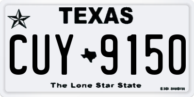 TX license plate CUY9150