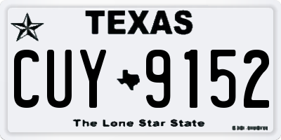 TX license plate CUY9152