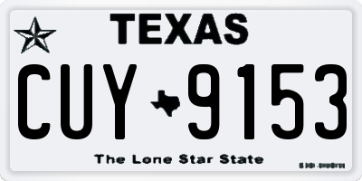 TX license plate CUY9153