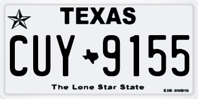 TX license plate CUY9155
