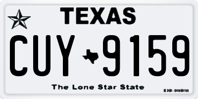 TX license plate CUY9159