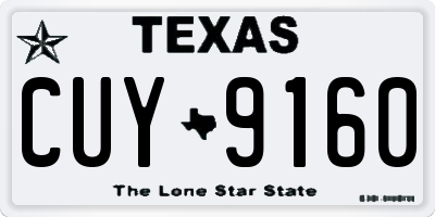 TX license plate CUY9160