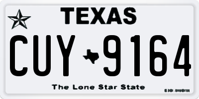 TX license plate CUY9164