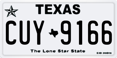 TX license plate CUY9166