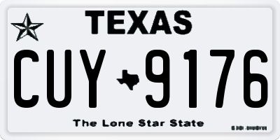 TX license plate CUY9176
