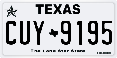 TX license plate CUY9195