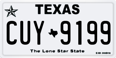 TX license plate CUY9199