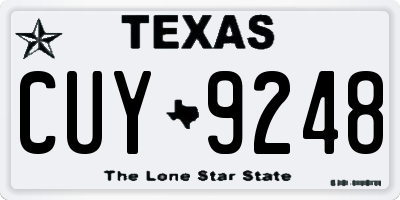 TX license plate CUY9248