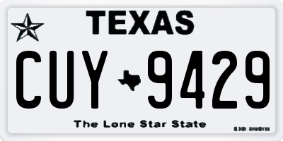 TX license plate CUY9429