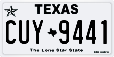 TX license plate CUY9441