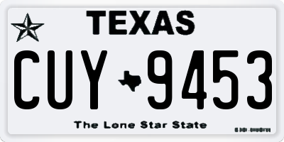TX license plate CUY9453