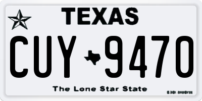TX license plate CUY9470