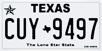 TX license plate CUY9497