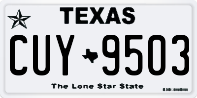 TX license plate CUY9503