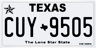 TX license plate CUY9505