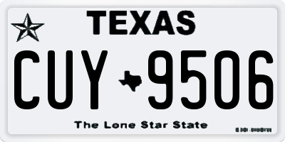 TX license plate CUY9506