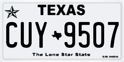 TX license plate CUY9507