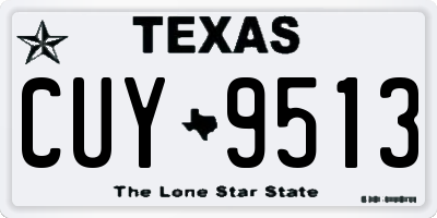 TX license plate CUY9513