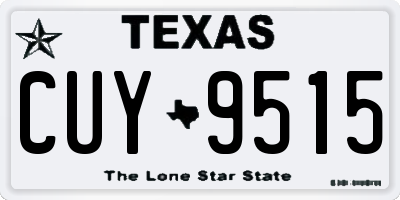 TX license plate CUY9515