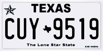 TX license plate CUY9519