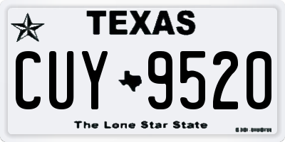 TX license plate CUY9520