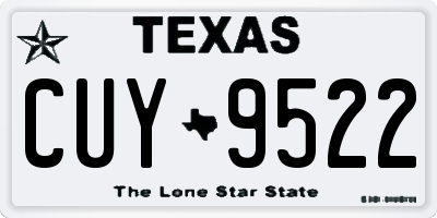 TX license plate CUY9522