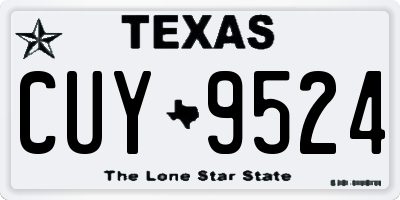 TX license plate CUY9524