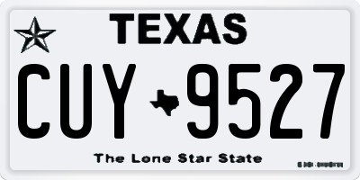 TX license plate CUY9527