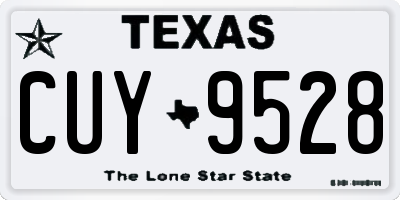 TX license plate CUY9528