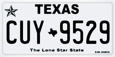 TX license plate CUY9529