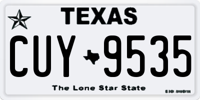 TX license plate CUY9535