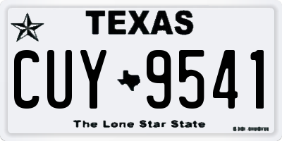 TX license plate CUY9541