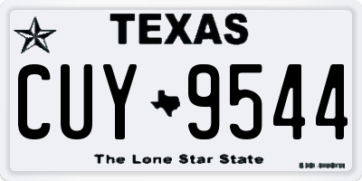 TX license plate CUY9544