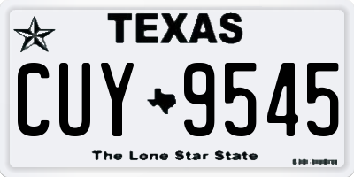 TX license plate CUY9545