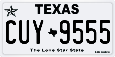 TX license plate CUY9555