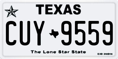 TX license plate CUY9559