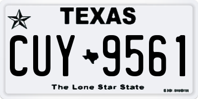 TX license plate CUY9561